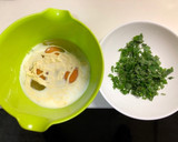 大葉とマーガリンとみりんと牛乳の卵焼き作り方1写真