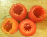 豪華・おしゃれ！挽肉と夏野菜のトマト詰め作り方4写真