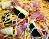 ズッキーニとベーコンのパスタ♪作り方7写真