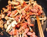 ズッキーニキノコベーコンのクリームパスタ作り方7写真