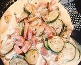 ズッキーニキノコベーコンのクリームパスタ作り方10写真