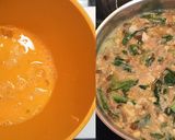 湯葉と卵と押し麦のピリ辛スープ作り方4写真