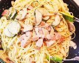 ズッキーニキノコベーコンのクリームパスタ作り方12写真