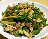 筍のかわりにジャガイモ〜青椒肉絲作り方6写真