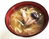 残りうどんとなすの味噌汁作り方5写真