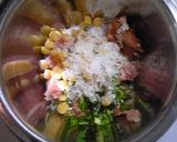 クックパーで簡単！挽肉巻き巻き★作り方1写真
