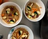 根菜茄子白菜オイ甘辛キムチ味温野菜サラダ作り方6写真