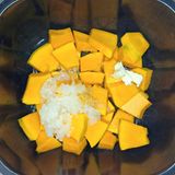 レンジdeかぼちゃスープ★ハロウィンやXmasに作り方3写真