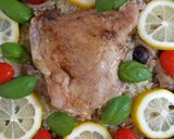 鶏もも肉ときのこのパエリア〜レモン添え作り方9写真
