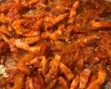定番のトマトパスタ♫アマトリチャーナ作り方7写真