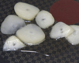 つるむらさきと、にんにくの炒め物作り方1写真