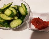 夏にオススメ きゅうりと梅肉のゴマ和え作り方1写真