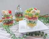 蒸し鶏と夏野菜の彩り豊かなミックスパフェ作り方8写真