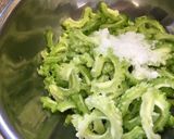 ゴーヤときゅうりのあさ漬け♪作り方5写真