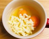 糖質オフ！レンジで簡単とろけるチーズ卵作り方1写真