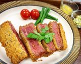 牛モモ肉の贅沢カツレツを レモンソースで作り方6写真