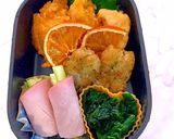 中学生 女子弁当 唐揚げ 海苔弁当作り方6写真