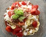 トマトジュースの冷たいパスタ作り方7写真