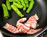 ししとうと豚バラで肉味噌炒め♪作り方4写真