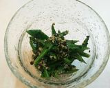 夕飯 ジャンボいんげんのゴマ和え作り方1写真