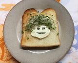 トーストアート　もじゃもじゃ君作り方2写真