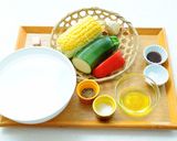 とうもろこしとズッキーニの彩りスープ作り方1写真