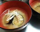 焼き茄子の味噌汁。作り方3写真