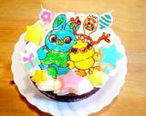 ダッキー＆バニー＆フォーキー ケーキ♡作り方10写真