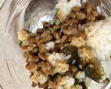 おにぎり丸と納豆ご飯（ネギ味噌チキン）作り方2写真