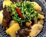 お茄子とおじゃがの炒め煮作り方9写真