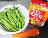 モロッコいんげんと人参のかき揚げ♪作り方1写真