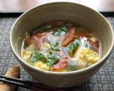 トマト・セロリ・卵の生姜コンソメスープ作り方4写真