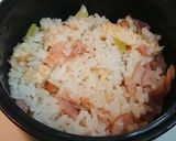 納豆と小松菜とハムのチャーハン作り方5写真