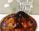 火山大噴火！中まで焼ける巨大ハンバーグ作り方15写真