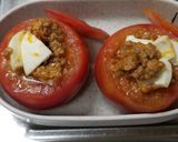 ☆ピリ辛肉味噌で♪トマトのファルシー☆作り方4写真