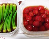 ミニトマトとオクラのめんつゆ漬け作り方3写真