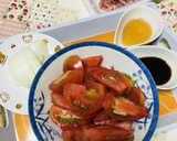 柿酢とめんつゆ炒め～トマトと豚肉編～作り方2写真