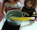 リカちゃんサイズ♡野球シリꕤ牡蠣のパスタ作り方2写真