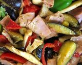 茄子エリンギ・ベーコンのチーズカレー炒め作り方4写真