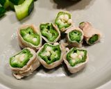 レンチンで簡単♫オクラの肉巻き作り方6写真