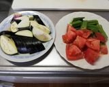 トマト茄子オクラ鯖味噌煮炒め作り方2写真
