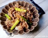 アスパラ入り甘辛牛丼作り方5写真
