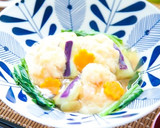 エビしんじょうと蒸しナスの⁂生姜あんかけ作り方9写真