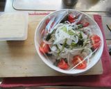 36℃越えの日の豆腐と海藻の冷製サラダ作り方2写真