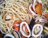 夏野菜とイカの簡単スパゲティー♪作り方3写真
