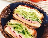 簡単カフェ風！ハムチーズサラダサンド作り方6写真