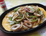 名古屋風♫鉄板de焼きうどん作り方4写真