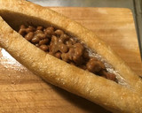 お酒のあてに。栃尾油揚げの納豆挟み焼き。作り方3写真