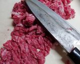 切り落とし肉でビーフハンバーグ作り方1写真