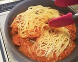 えびのトマトクリームパスタ作り方9写真